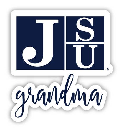 Jackson State University 4-Inch Proud Grandma NCAA - Durable School Spirit Vinyl Decal Perfect Gift for Grandma