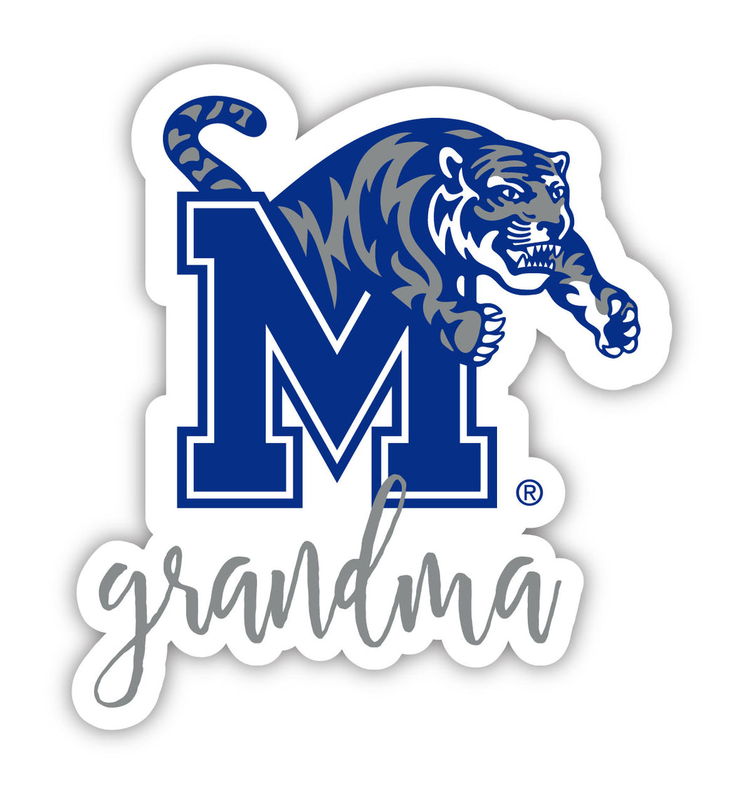Memphis Tigers 4-Inch Proud Grandma NCAA - Durable School Spirit Vinyl Decal Perfect Gift for Grandma