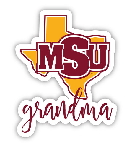 Midwestern State University Mustangs Proud Grandma 4-Inch NCAA High-Definition Magnet - Versatile Metallic Surface Adornment