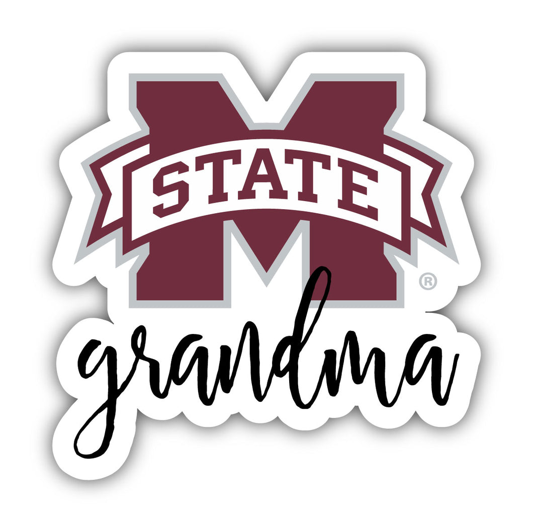 Mississippi State Bulldogs 4-Inch Proud Grandma NCAA - Durable School Spirit Vinyl Decal Perfect Gift for Grandma