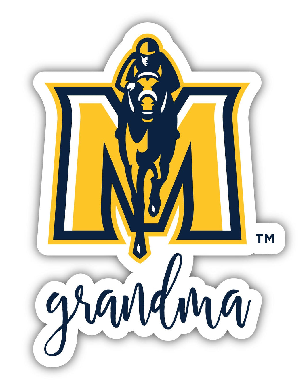 Murray State University Proud Grandma 4-Inch NCAA High-Definition Magnet - Versatile Metallic Surface Adornment