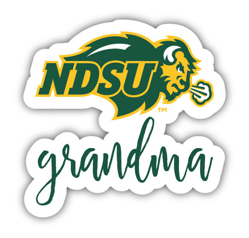 North Dakota State Bison 4-Inch Proud Grandma NCAA - Durable School Spirit Vinyl Decal Perfect Gift for Grandma