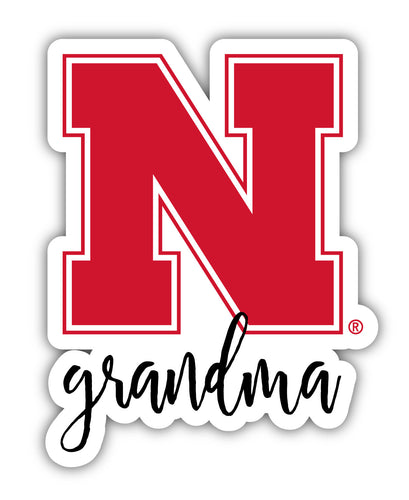 Nebraska Cornhuskers 4-Inch Proud Grandma NCAA - Durable School Spirit Vinyl Decal Perfect Gift for Grandma