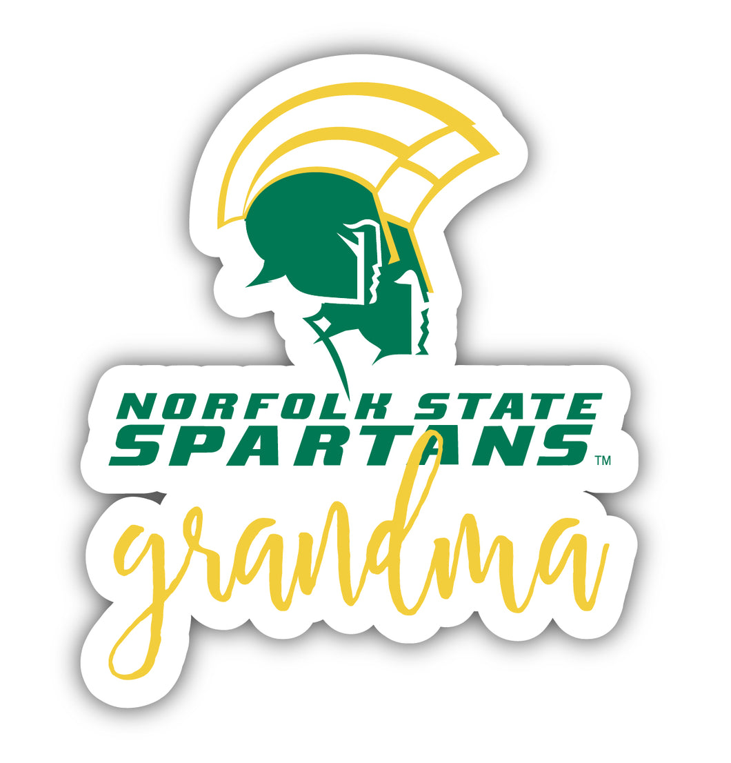 Norfolk State University 4-Inch Proud Grandma NCAA - Durable School Spirit Vinyl Decal Perfect Gift for Grandma
