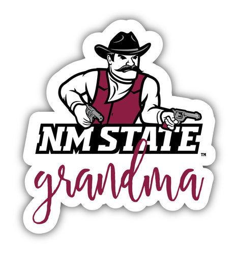 New Mexico State University Aggies 4-Inch Proud Grandma NCAA - Durable School Spirit Vinyl Decal Perfect Gift for Grandma