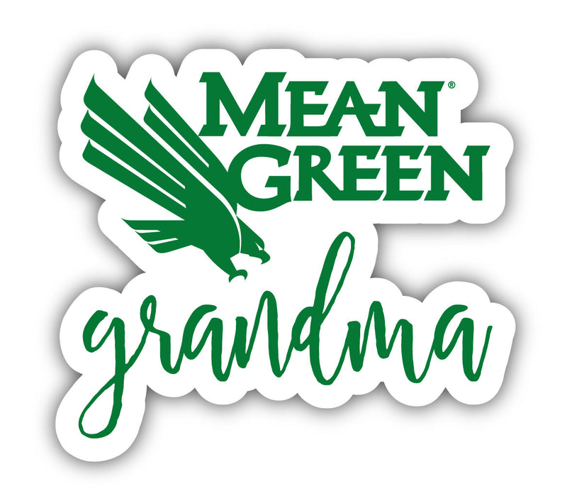 North Texas 4-Inch Proud Grandma NCAA - Durable School Spirit Vinyl Decal Perfect Gift for Grandma