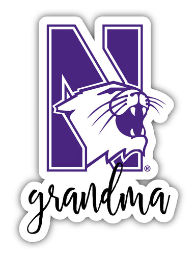 Northwestern University Wildcats 4-Inch Proud Grandma NCAA - Durable School Spirit Vinyl Decal Perfect Gift for Grandma