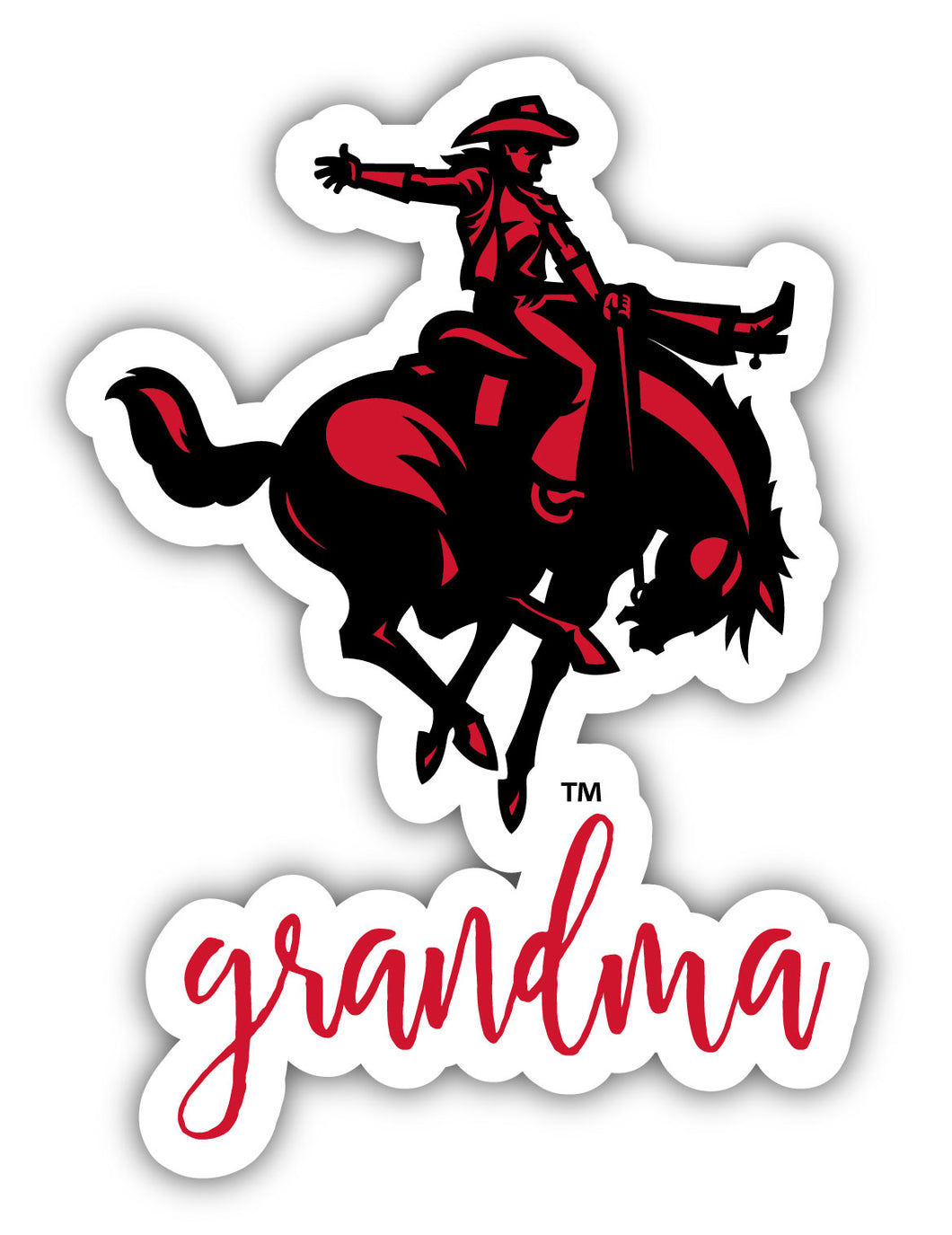 Northwestern Oklahoma State University 4-Inch Proud Grandma NCAA - Durable School Spirit Vinyl Decal Perfect Gift for Grandma