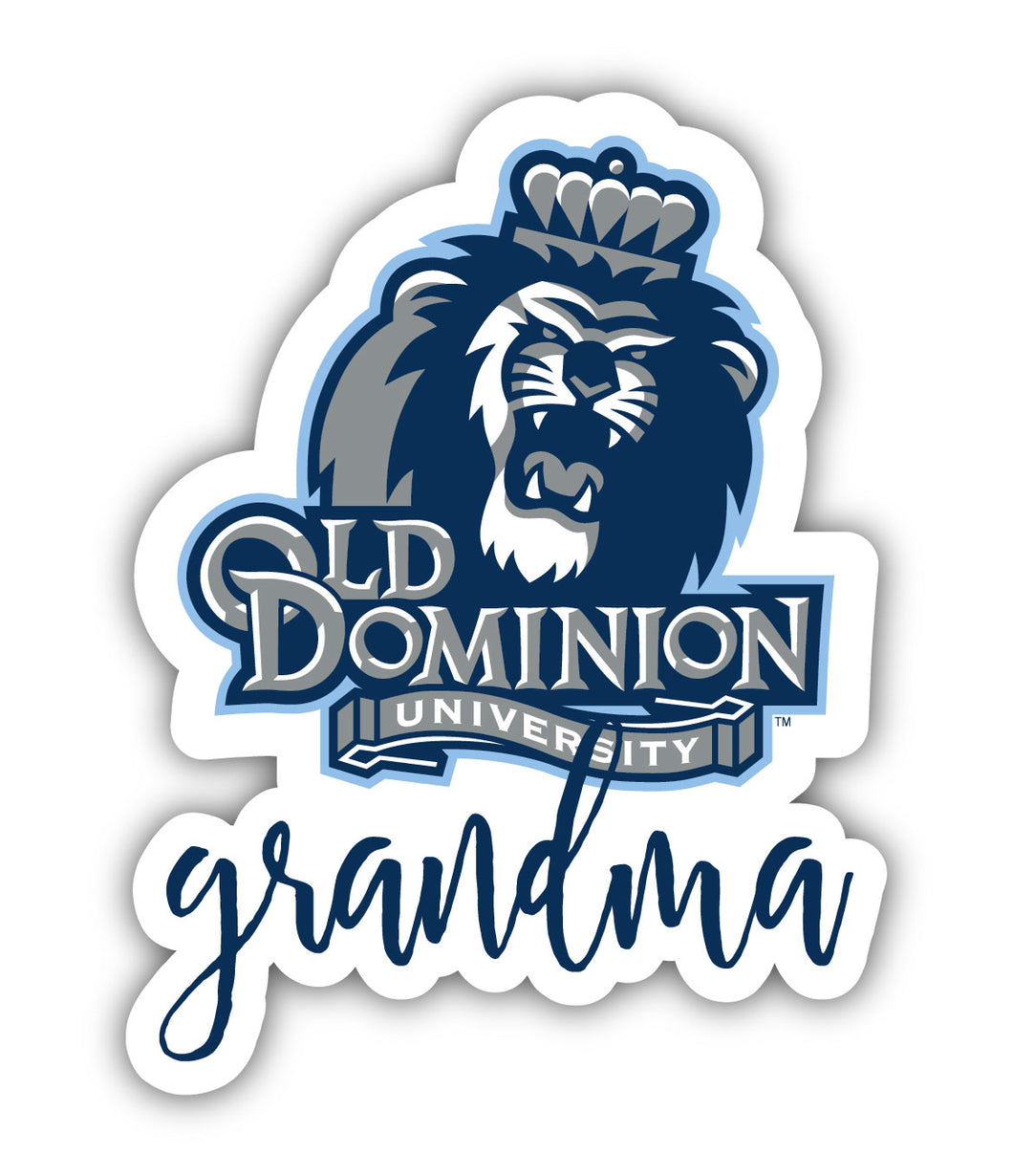 Old Dominion Monarchs 4-Inch Proud Grandma NCAA - Durable School Spirit Vinyl Decal Perfect Gift for Grandma