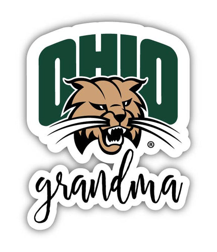 Ohio University 4-Inch Proud Grandma NCAA - Durable School Spirit Vinyl Decal Perfect Gift for Grandma