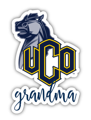 University of Central Oklahoma Bronchos 4-Inch Proud Grandma NCAA - Durable School Spirit Vinyl Decal Perfect Gift for Grandma