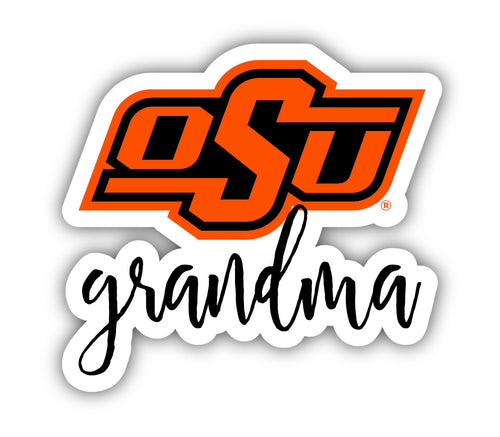 Oklahoma State Cowboys 4-Inch Proud Grandma NCAA - Durable School Spirit Vinyl Decal Perfect Gift for Grandma