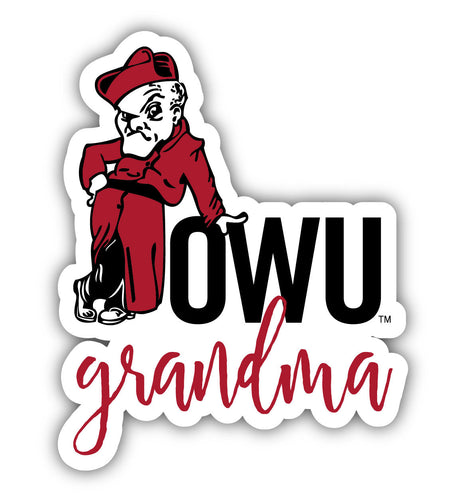 Ohio Wesleyan University Proud Grandma 4-Inch NCAA High-Definition Magnet - Versatile Metallic Surface Adornment