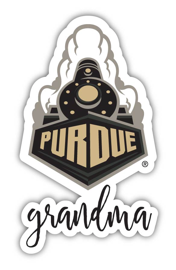 Purdue Boilermakers 4-Inch Proud Grandma NCAA - Durable School Spirit Vinyl Decal Perfect Gift for Grandma