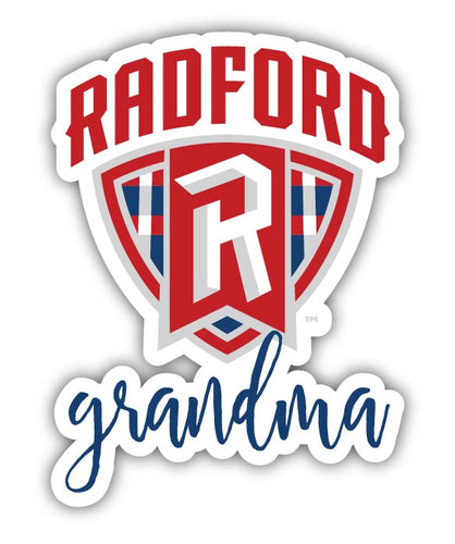 Radford University Highlanders 4-Inch Proud Grandma NCAA - Durable School Spirit Vinyl Decal Perfect Gift for Grandma