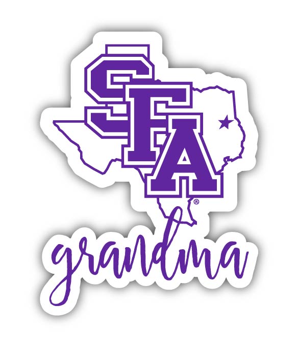Stephen F. Austin State University 4-Inch Proud Grandma NCAA - Durable School Spirit Vinyl Decal Perfect Gift for Grandma