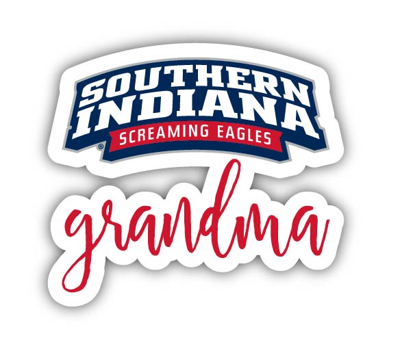 University of Southern Indiana 4-Inch Proud Grandma NCAA - Durable School Spirit Vinyl Decal Perfect Gift for Grandma