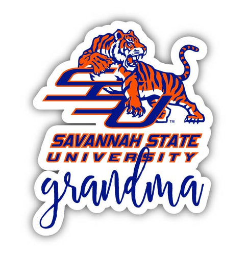 Savannah State University Proud Grandma 4-Inch NCAA High-Definition Magnet - Versatile Metallic Surface Adornment