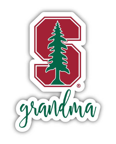 Stanford University 4-Inch Proud Grandma NCAA - Durable School Spirit Vinyl Decal Perfect Gift for Grandma