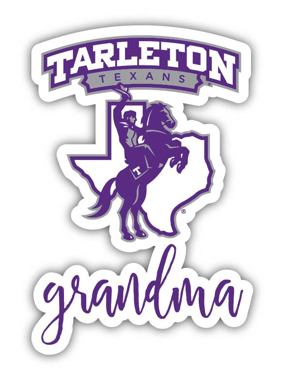 Tarleton State University 4-Inch Proud Grandma NCAA - Durable School Spirit Vinyl Decal Perfect Gift for Grandma