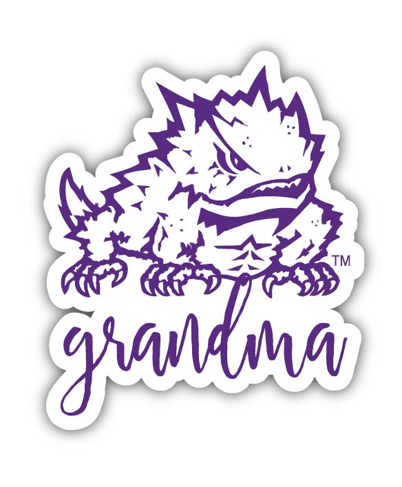 Texas Christian University Proud Grandma 4-Inch NCAA High-Definition Magnet - Versatile Metallic Surface Adornment