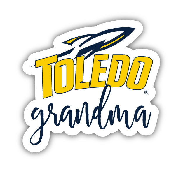 Toledo Rockets 4-Inch Proud Grandma NCAA - Durable School Spirit Vinyl Decal Perfect Gift for Grandma