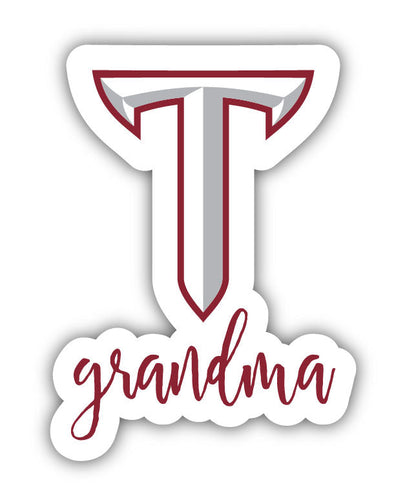 Troy University Proud Grandma 4-Inch NCAA High-Definition Magnet - Versatile Metallic Surface Adornment