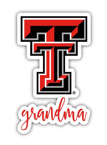 Texas Tech Red Raiders 4-Inch Proud Grandma NCAA - Durable School Spirit Vinyl Decal Perfect Gift for Grandma