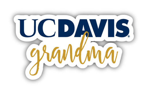 UC Davis Aggies 4-Inch Proud Grandma NCAA - Durable School Spirit Vinyl Decal Perfect Gift for Grandma