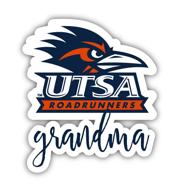 UTSA Road Runners 4-Inch Proud Grandma NCAA - Durable School Spirit Vinyl Decal Perfect Gift for Grandma