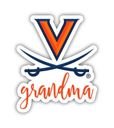 Virginia Cavaliers Proud Grandma 4-Inch NCAA High-Definition Magnet - Versatile Metallic Surface Adornment