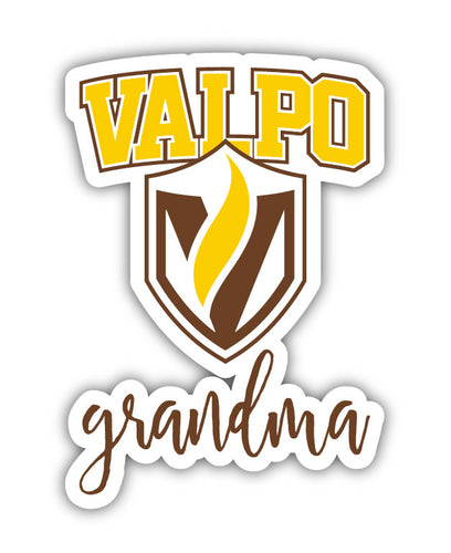 Valparaiso University 4-Inch Proud Grandma NCAA - Durable School Spirit Vinyl Decal Perfect Gift for Grandma