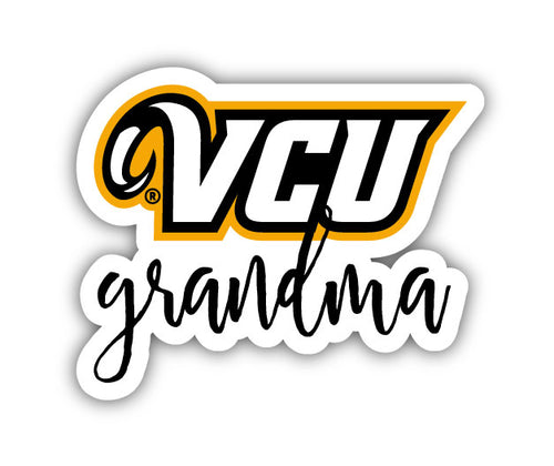 Virginia Commonwealth 4-Inch Proud Grandma NCAA - Durable School Spirit Vinyl Decal Perfect Gift for Grandma