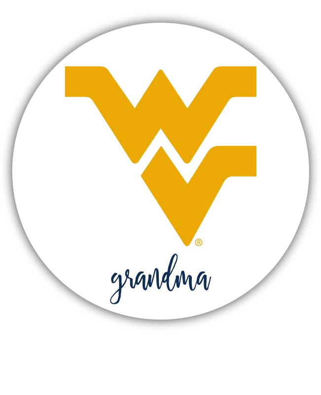 West Virginia Mountaineers 4-Inch Proud Grandma NCAA - Durable School Spirit Vinyl Decal Perfect Gift for Grandma