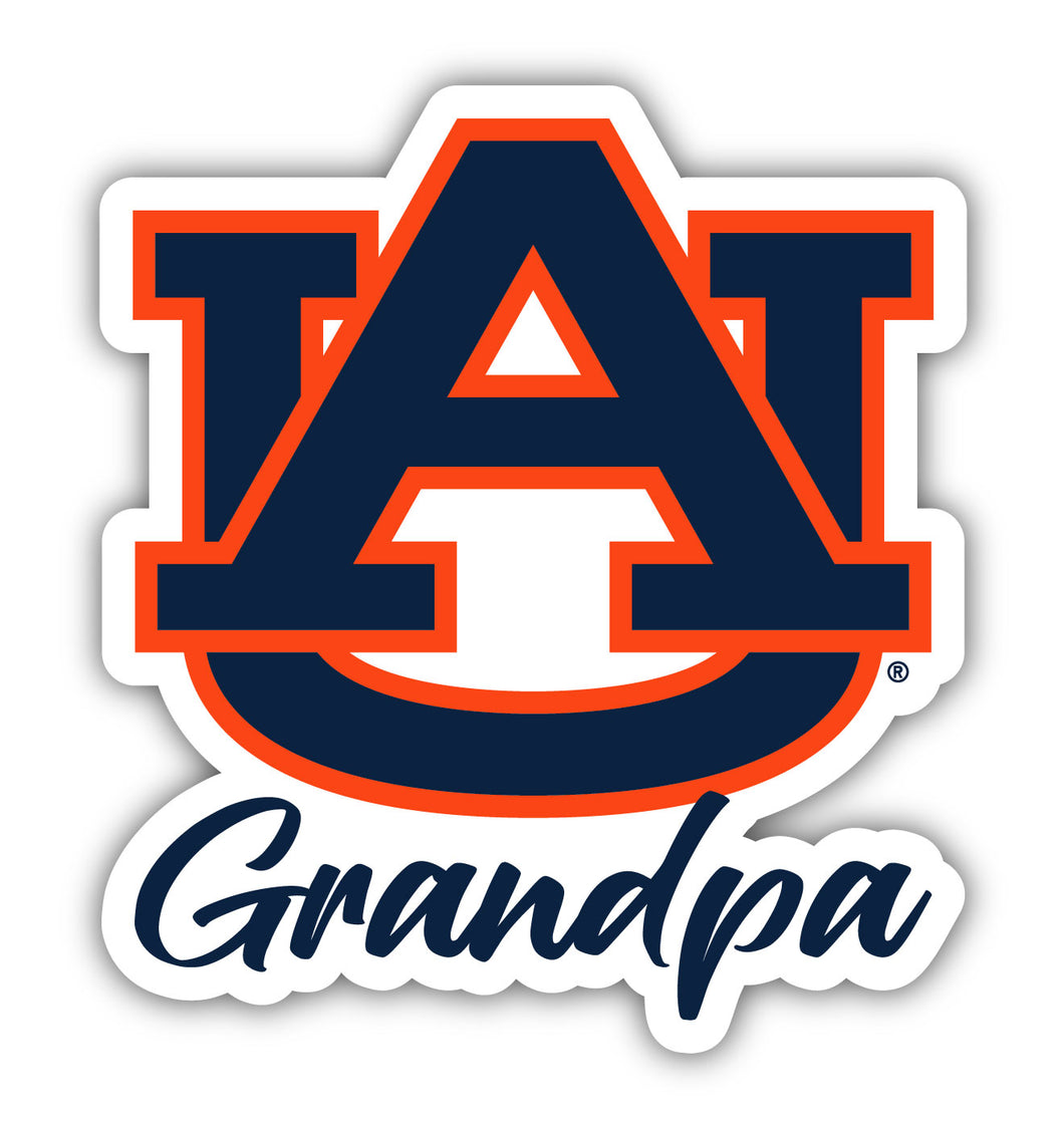 Auburn Tigers 4-Inch Proud Grandpa NCAA - Durable School Spirit Vinyl Decal Perfect Gift for Grandpa