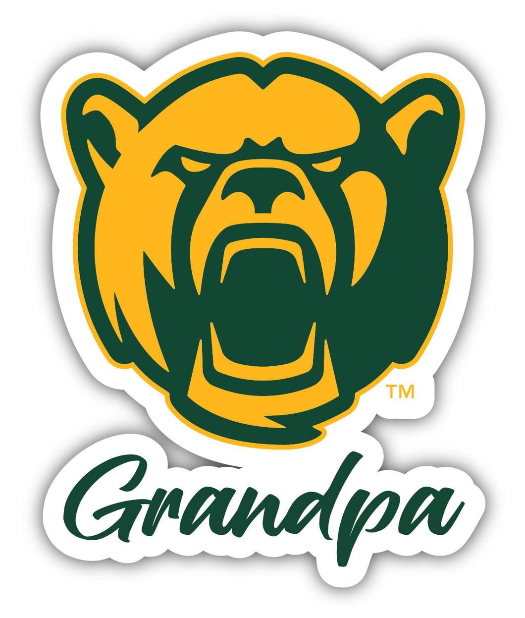 Baylor Bears 4-Inch Proud Grandpa NCAA - Durable School Spirit Vinyl Decal Perfect Gift for Grandpa