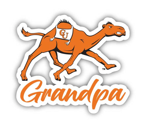 Campbell University Fighting Camels 4-Inch Proud Grandpa NCAA - Durable School Spirit Vinyl Decal Perfect Gift for Grandpa