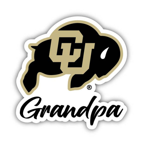 Colorado Buffaloes 4-Inch Proud Grandpa NCAA - Durable School Spirit Vinyl Decal Perfect Gift for Grandpa