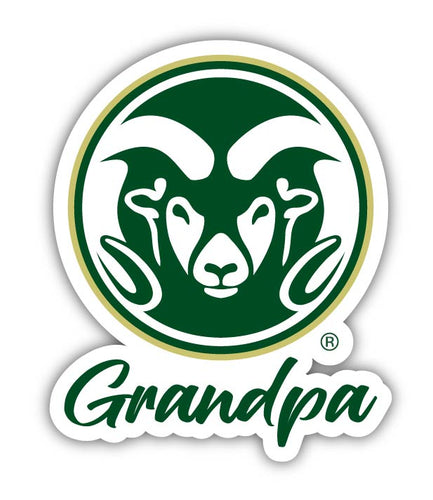 Colorado State Rams 4-Inch Proud Grandpa NCAA - Durable School Spirit Vinyl Decal Perfect Gift for Grandpa