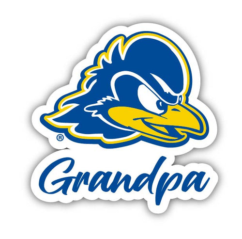 Delaware Blue Hens 4-Inch Proud Grandpa NCAA - Durable School Spirit Vinyl Decal Perfect Gift for Grandpa