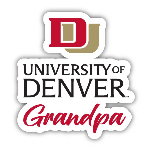 University of Denver Pioneers 4-Inch Proud Grandpa NCAA - Durable School Spirit Vinyl Decal Perfect Gift for Grandpa