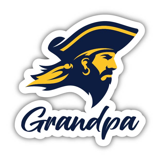 East Tennessee State University 4-Inch Proud Grandpa NCAA - Durable School Spirit Vinyl Decal Perfect Gift for Grandpa