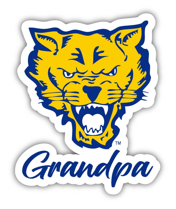 Fort Valley State University 4-Inch Proud Grandpa NCAA - Durable School Spirit Vinyl Decal Perfect Gift for Grandpa