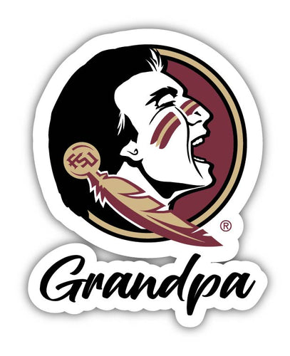 Florida State Seminoles 4-Inch Proud Grandpa NCAA - Durable School Spirit Vinyl Decal Perfect Gift for Grandpa