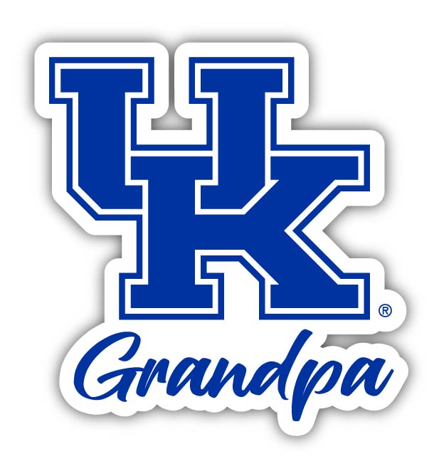 Kentucky Wildcats 4-Inch Proud Grandpa NCAA - Durable School Spirit Vinyl Decal Perfect Gift for Grandpa