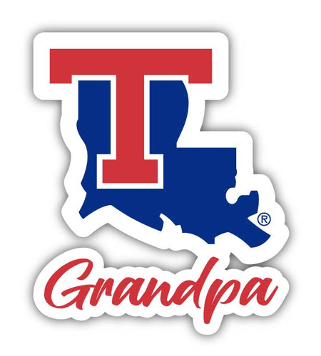 Louisiana Tech Bulldogs 4-Inch Proud Grandpa NCAA - Durable School Spirit Vinyl Decal Perfect Gift for Grandpa