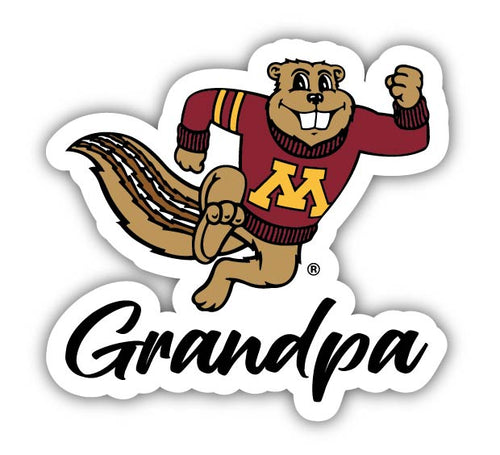 Minnesota Gophers 4-Inch Proud Grandpa NCAA - Durable School Spirit Vinyl Decal Perfect Gift for Grandpa