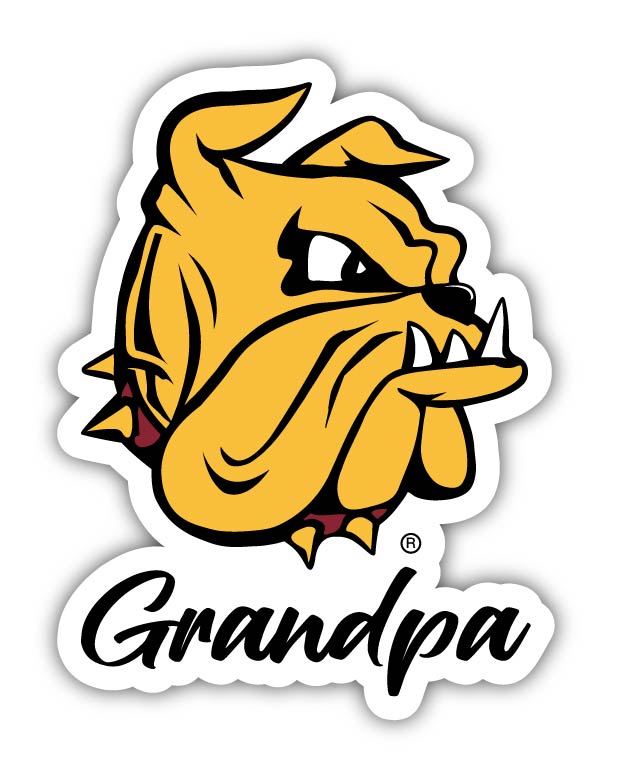 Minnesota Duluth Bulldogs 4 Inch Proud Grandpa Die Cut Decal