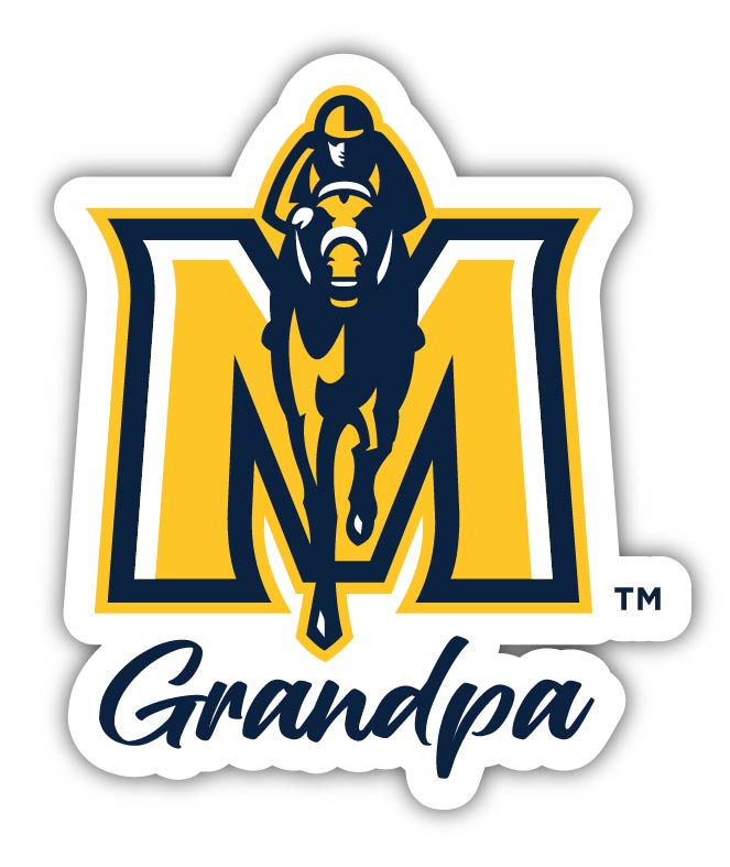 Murray State University 4-Inch Proud Grandpa NCAA - Durable School Spirit Vinyl Decal Perfect Gift for Grandpa
