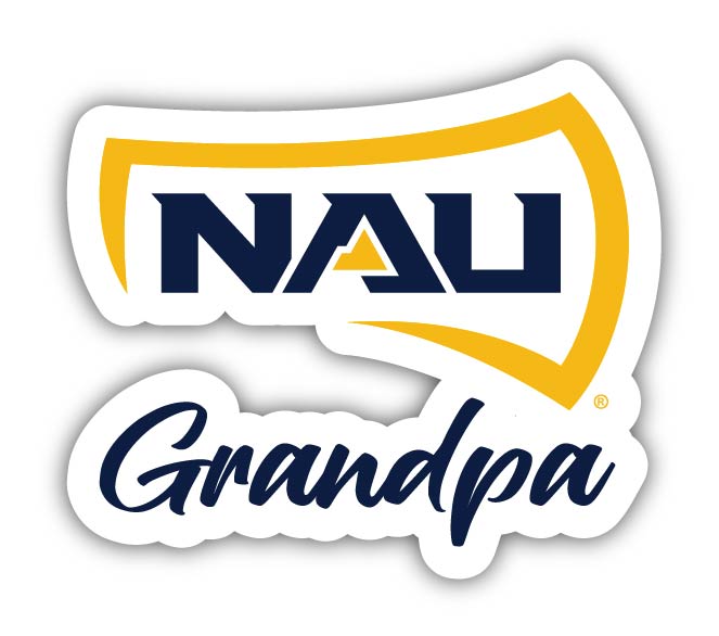 Northern Arizona University 4-Inch Proud Grandpa NCAA - Durable School Spirit Vinyl Decal Perfect Gift for Grandpa